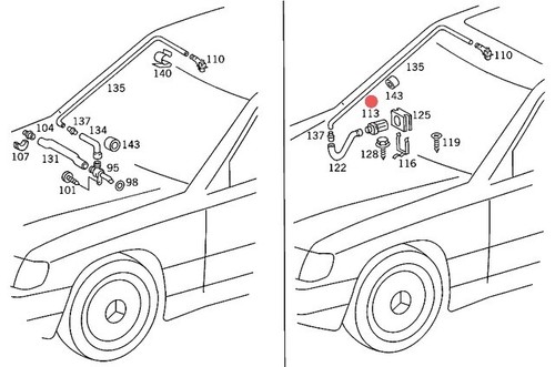 Mercedes w124 126 - mercedes, ventola