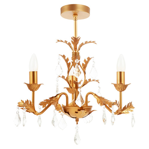 Lampadario stile oro - , satinato