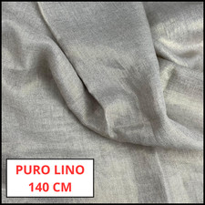 TESSUTO PURO LINO PER TENDE ABBIGLIAMENTO DIVANI SCAMPOLI AL METRO LAMINATO ORO