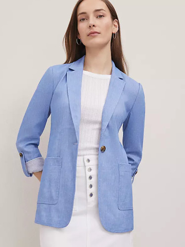 Giacca blazer lino - blazer, manica