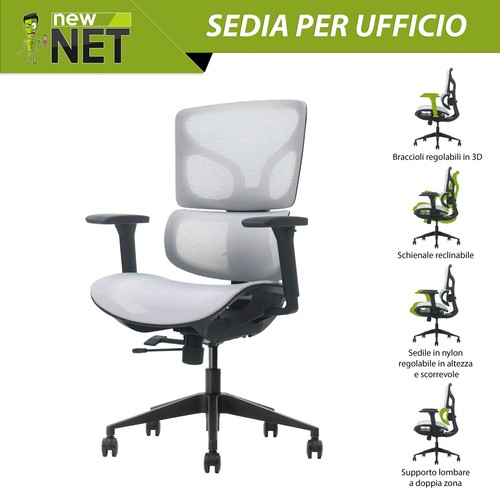 Sedia ufficio silver - sedia,