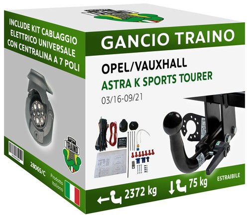 Gancio orizzontale estraibile - orizzontale,