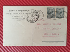 CARTOLINA PUBBLICITARIA STUDIO DI RAGIONERIA - FIRENZE-VIAGGIATA 1924