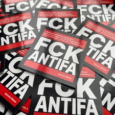 Adesivo FCK ANTIFA 7,4 cm FCK GRN FUCK sticker contro anti sinistra nazisti NZS