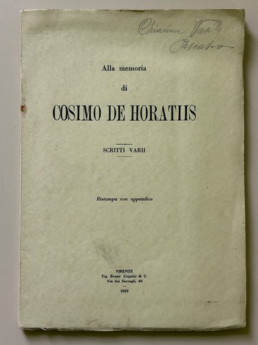 Alla memoria cosimo de - di,