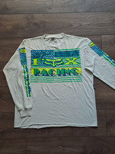 Fox USA Maglia Jersey 80s Motocross Vintage RJ taglia L Rare MX Gear