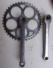 Guarnitura bici d'epoca, in acciaio, foro quadro, denti 42