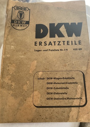 Dkw listino ricambi completo - -,