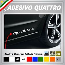 2 Adesivi AUDI logo sport a3 quattro fiancata a1 a4 q5 tt q3 q2 s line decal rs