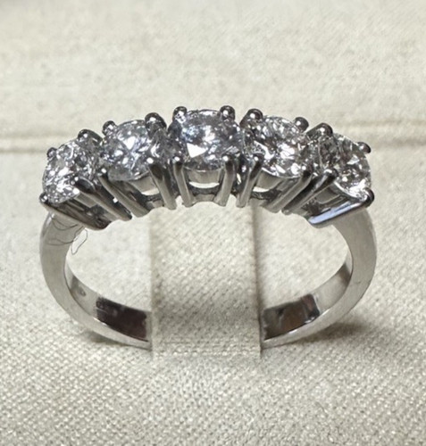 Anello fedina oro bianco 18 - in,