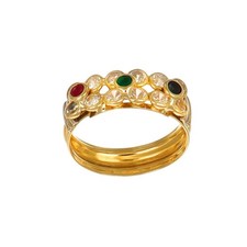 ANELLO ORO GIALLO FIORI CON