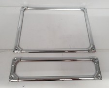 COPPIA CORNICI  TARGA  CROMATE  FIAT  500 EPOCA