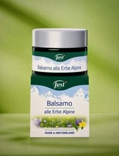 Balsamo alle erbe alpine Just. Unguento balsamico. Per dolori e raffreddori.