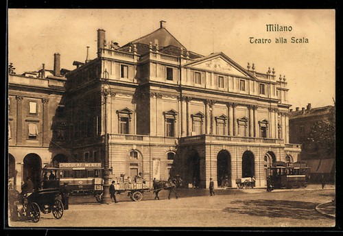 Cartolina milano teatro - cartolina,
