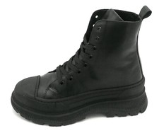 Giada Leone08 stivaletto allacciato pelle nero zeppa interna 5cm 1-2