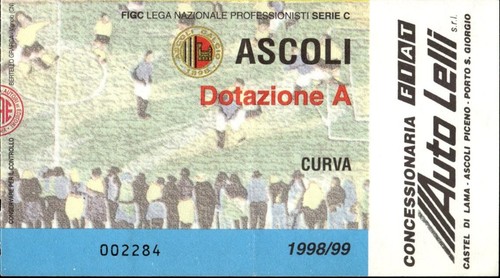 Biglietto stadio ascoli calcio - biglietto,