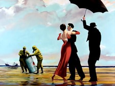 QUADRO STAMPA SU TELA CANVAS BANKSY VETTRIANO  STREET ART CLASSICO MODERNO