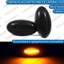 COPPIA FRECCE LATERALI LED PEUGEOT 206 CANBUS 18 LED NERO FUME'