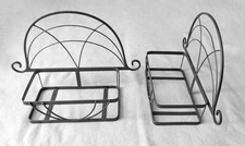 N. 2 PORTAVASO FIORIERA IN FERRO BATTUTO Decò