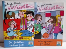 Lotto stock 2 libri serie "V-Valentina" di A. Petrosino; ed. Piemme