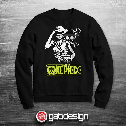 Felpa nera one piece - felpa,