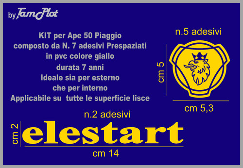 Adesivi elestart scaniaper ape - adesivi,