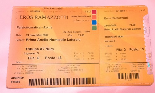 Biglietto concerto vintage - biglietto,