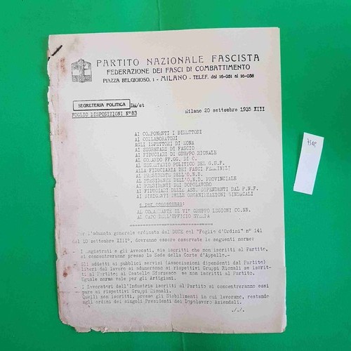 Partito nazionale fascista - partito,