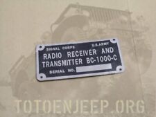 plate plaque radio us ww2