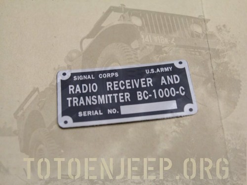 Plate plaque radio ww2 - radio,
