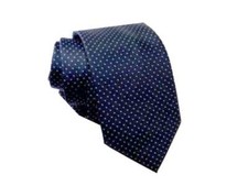 CRAVATTA BLU A POIS PUNTINI