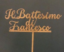 CAKE TOPPER BATTESIMO PERSONALIZZATO CON NOME
