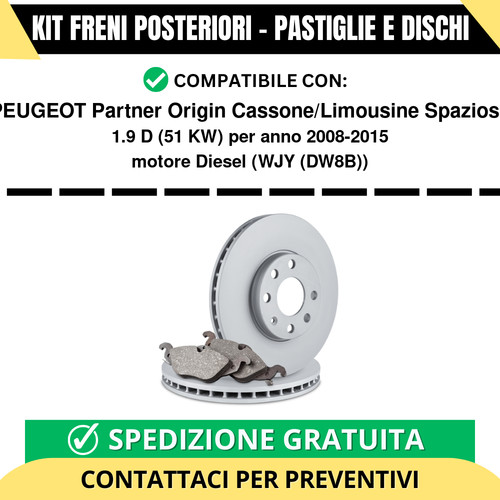 Kit freni posteriori per - posteriori,