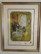 Litografia originale d'epoca "Branches" di Lebadang 250 di 250