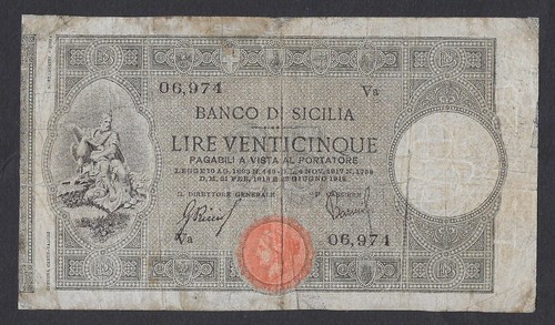 Italia banconota 25 - italia,