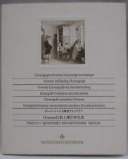 VACHERON CONSTANTIN Overseas Cronografo Automatico a Carica Automatica Libretto Istruzioni