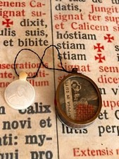 RELIC Fuga in Egitto con Cristo madreperla: SIGILLO DI CERA E FILO SONO PRESENTI -1900s