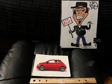 FIAT 500 RED SPORT 2011 ORIGINALE CONCESSIONARI PROMO MAGNETE SUPER RARO COSÌ COOL🚗😁