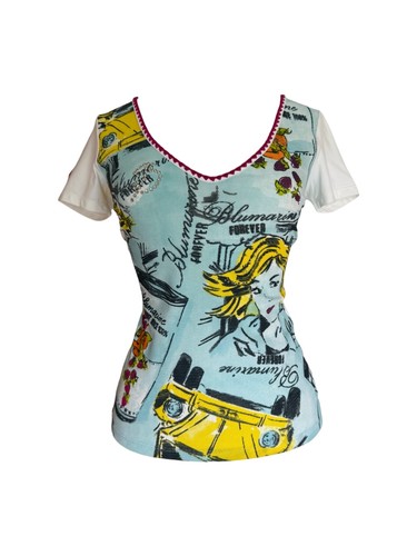 Blumarine jeans top grafica - jeans,