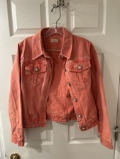 Pinko Italy Giacca Jeans Denim Rosa Donna Taglia 44 Cropped Vintage Cris Conf