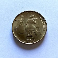 MONETA 200 LIRE DUECENTO PITTURA  REPUBBLICA SAN MARINO 1997 AG21