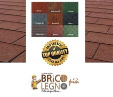 Tegola canadese rettangolare 4 falde vari colori tegole bituminose 3 mq