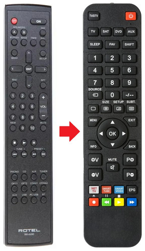 Telecomando adatto per rotel - per,