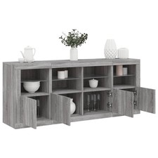 Credenza con Luci LED Grigio