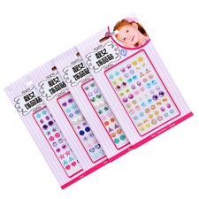 4 fogli Adesivo per unghie stereo per bambini Pasta diamantata per