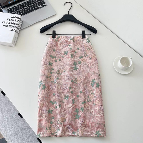 Gonna lunga rosa - elegante, a