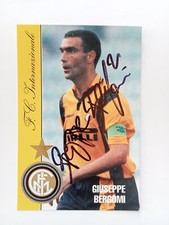 cartolina autografata Giuseppe Bergomi Inter
