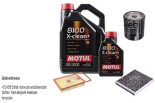 FEBI BILSTEIN Controllo Set 6L Motul 8100 X-Clean+ 5W30 Per VW Polo 6R 6C
