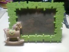 PORTAFOTO CARINO CORNICE VERDE CHIARO TINTA LUCIDA TEMA PUZZLE  MEGA OCCASIONE