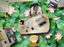 3D estate Lotus C634 pavimento quadro da parete indecisione immagine carta da parati famiglia DE Amy